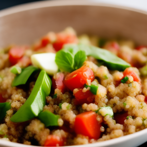 Ensalada de Quinoa con Aguacate y Tomate
