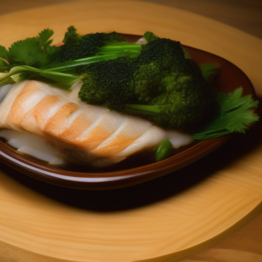 Receta china de pescado al vapor con un toque de jengibre

