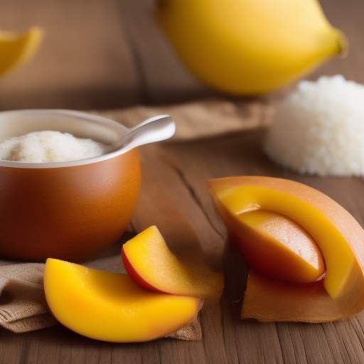 Delicioso postre chino de tapioca y mango

