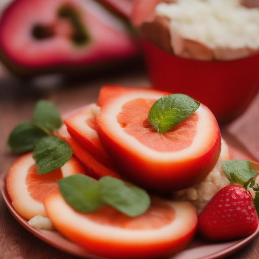 Delicioso postre de frutas chino

