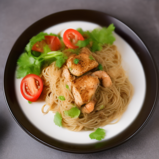 Ensalada china de pollo y fideos soba

