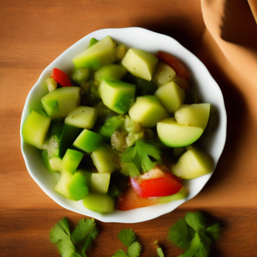 Ensalada China de Pollo y Manzana Verde

