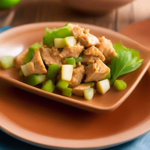 Ensalada de pollo y manzana con aderezo de jengibre: ¡una delicia china!

