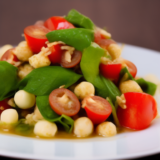 Ensalada de garbanzos con queso manchego
