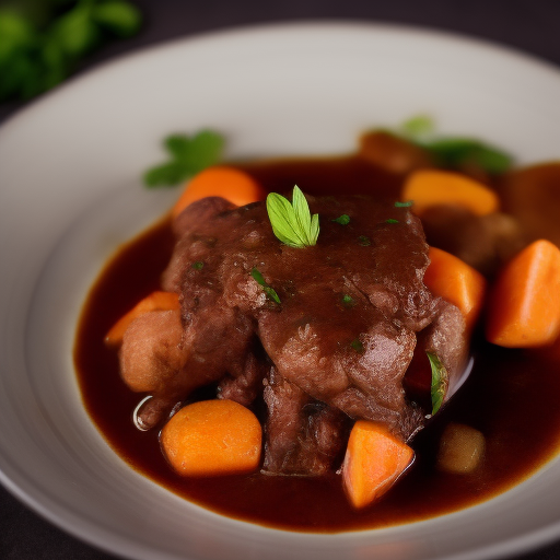 Delicioso Boeuf Bourguignon a la Francesa

