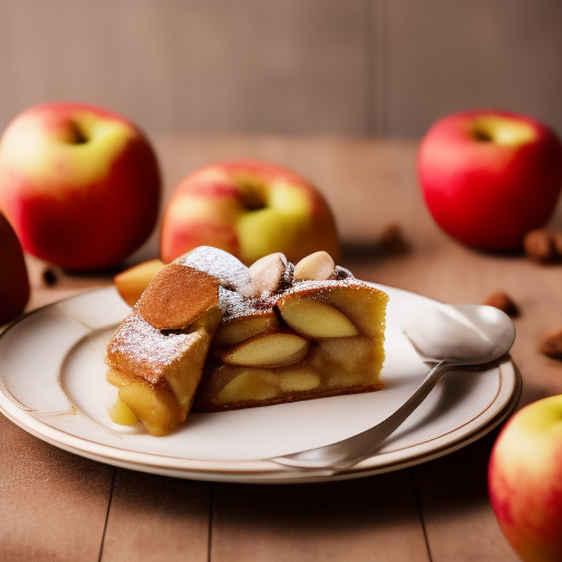 Tarta de manzana francesa con jengibre y canela

