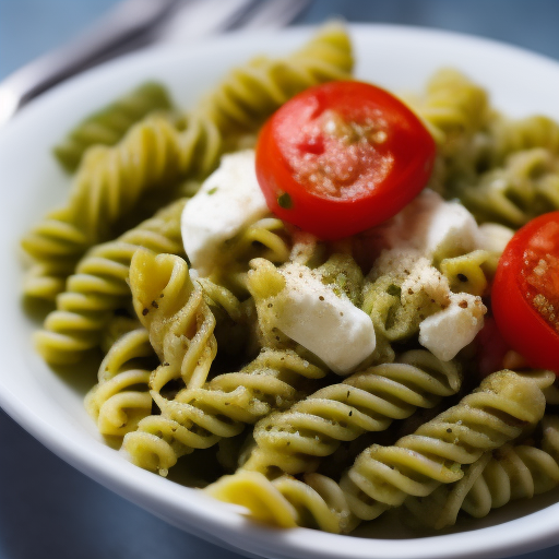 Ensalada de Fusilli al Pesto con Tomate Seco y Mozzarella

