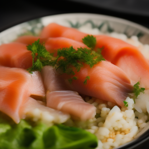 Sashimi de salmón con ponzu y sésamo

