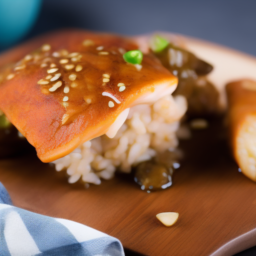 Receta Japonesa de Pescado: Salmón Teriyaki con Arroz al Vapor

