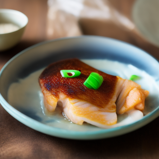 Delicioso plato de pescado japonés

