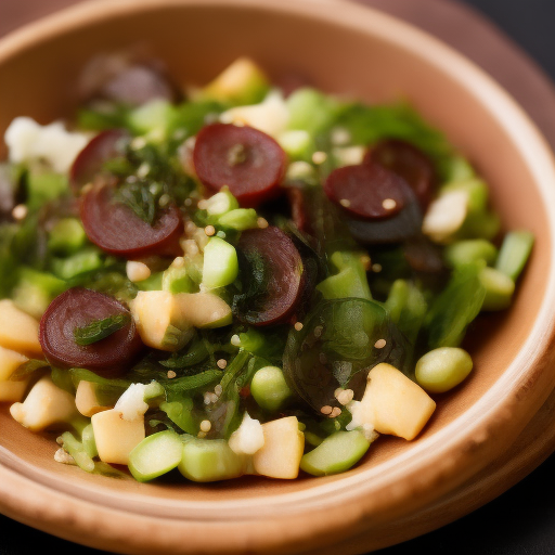 Ensalada de Mizuna y Wakame Japonesa

