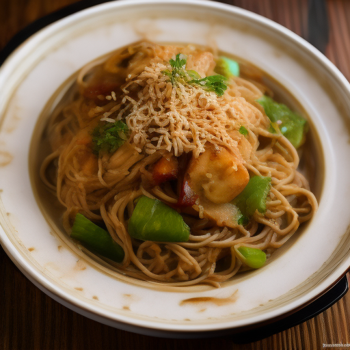 Ensalada de Pollo y Fideos de Soba Japonesa

