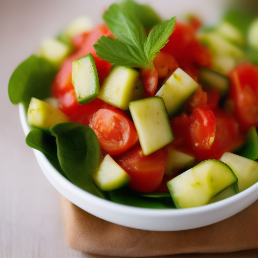 Ensalada Marroquí de Tomate y Pepino con Aliño de Limón

