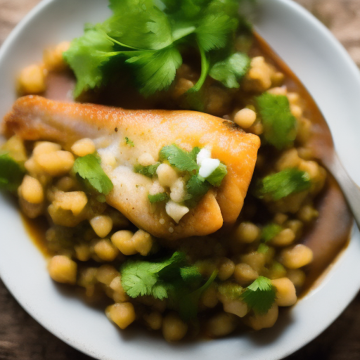 Delicioso Pescado en Salsa de Cilantro

