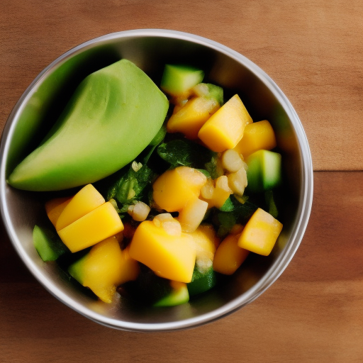 Ensalada de Mango y Aguacate con Aderezo de Chipotle

